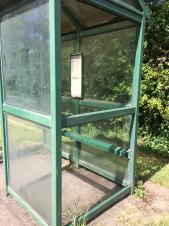 Coxley bus shelter on the A39